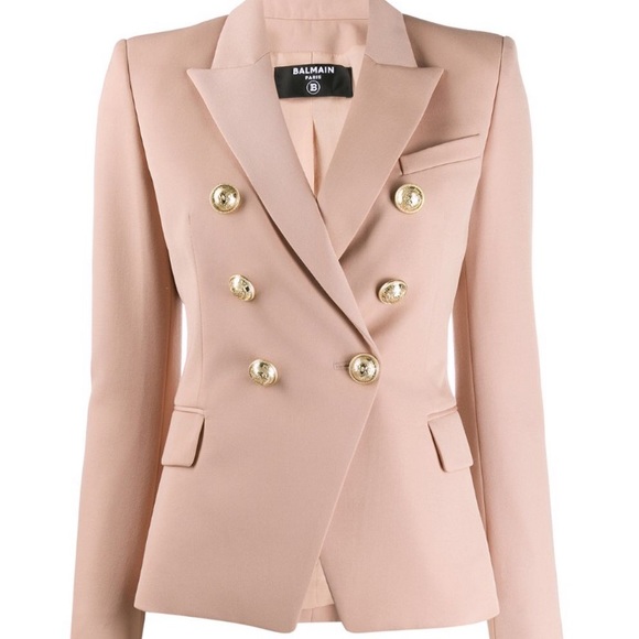 Balmain Jackets & Blazers - NWT BALMAIN BLAZER NUDE BEIGE PINK FR38 US 6